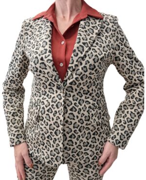 Σακάκι ίσια γραμμή leopar