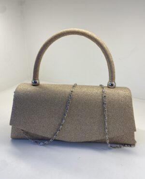 Χρυσή Τσάντα με χερούλι και αλυσίδα