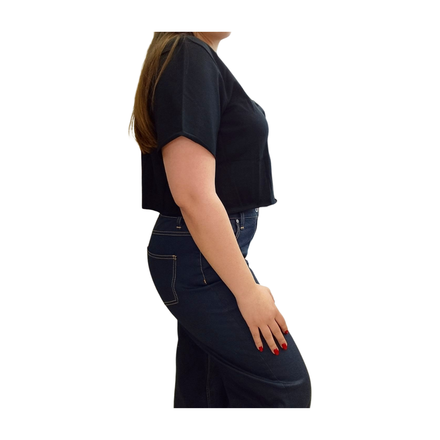 Crop κοντομάνικο t-shirt χωρίς ραφές - Image 3