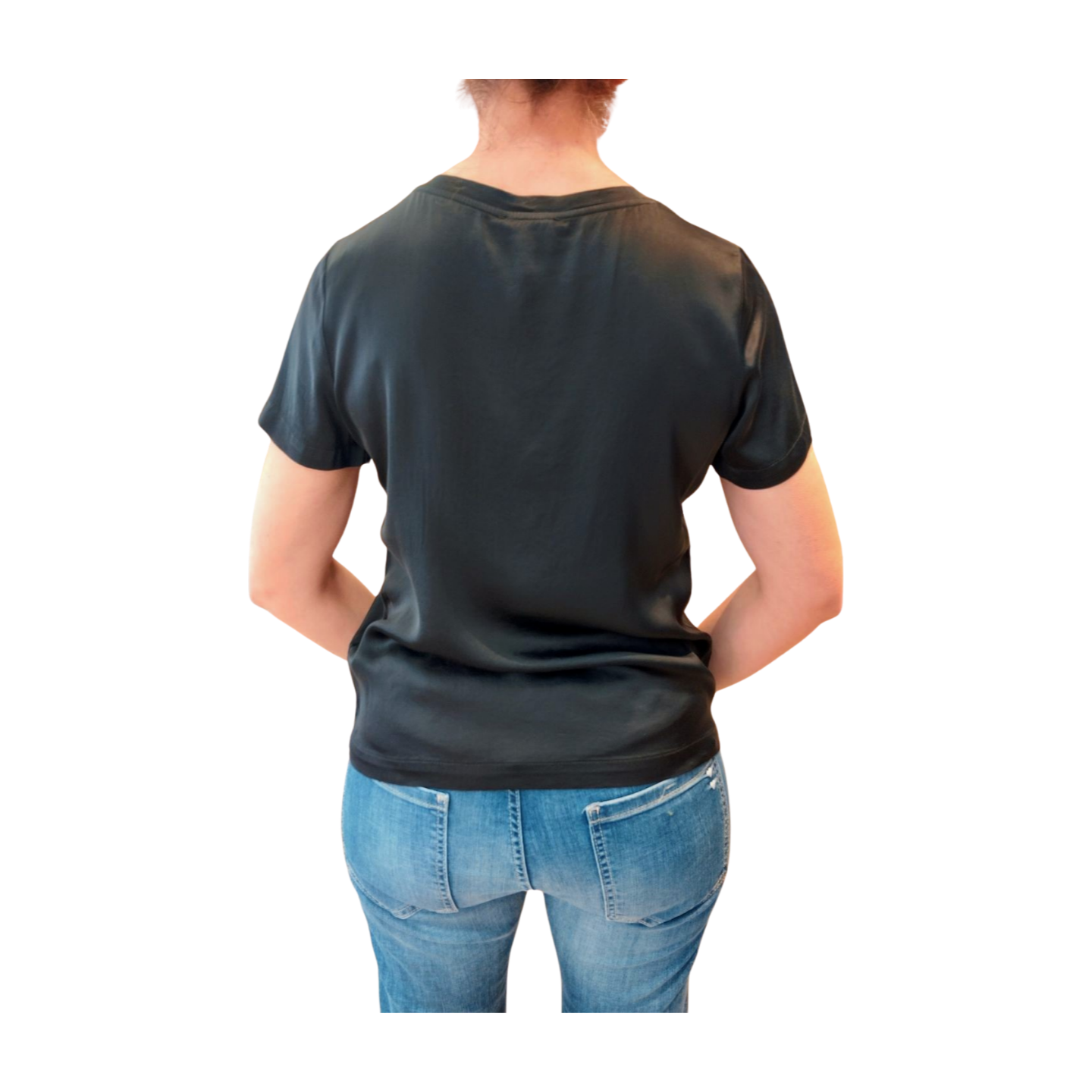 Basic t-shirt μαύρο viscose - Image 3