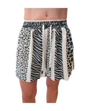 Shorts 'DONNA' Μαύρο animal print
