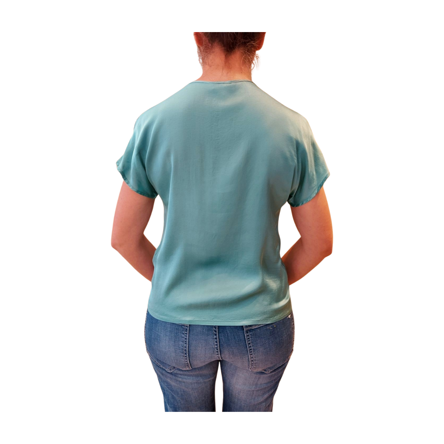 Κοντομάνικο t-shirt 'Verde Baltico' Viscose - Image 3