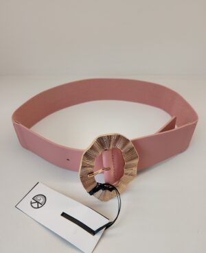 Φαρδιά ζώνη με λάστιχο nude pink