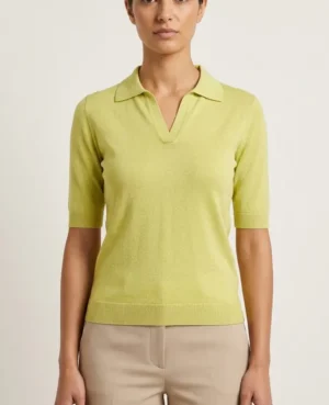 Lurex polo-shirt (Lemon)