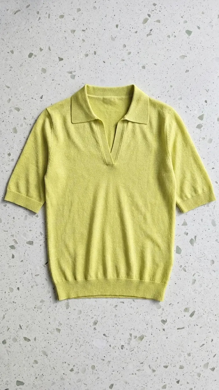 Lurex polo-shirt (Lemon) - Image 2