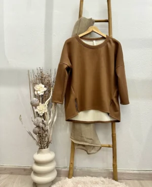 Μπλούζα Waffle με επένδυση