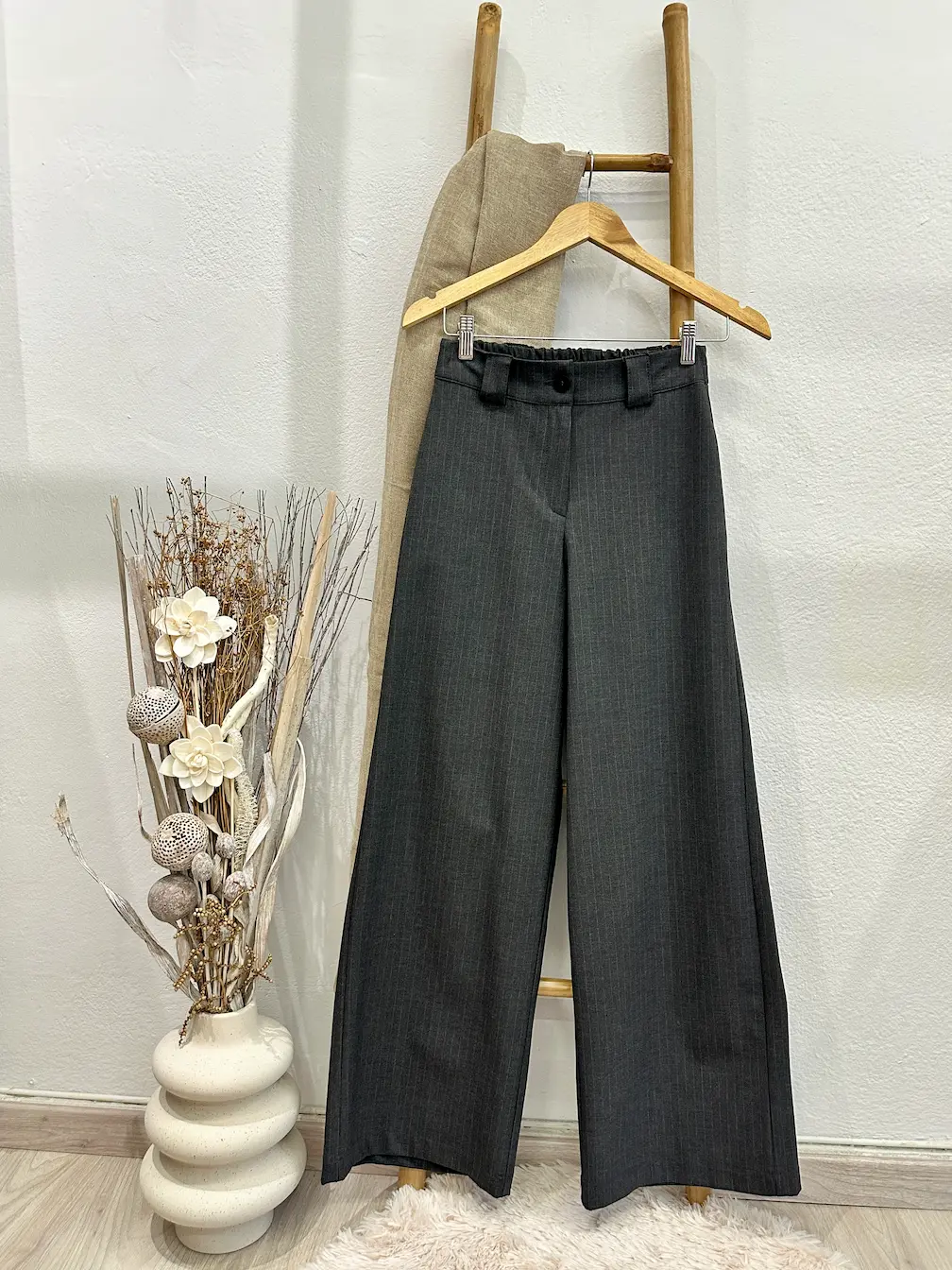 Παντελόνα wide leg με ρίγες