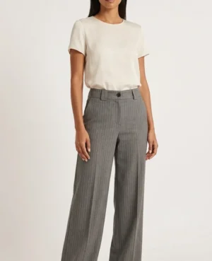 Παντελόνα wide leg με ρίγες