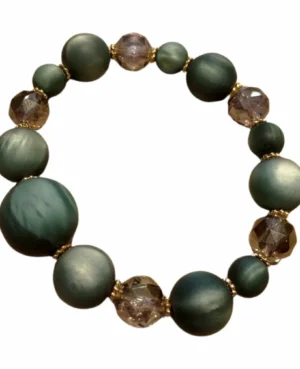 Βραχιόλι με πράσινες χάντρες